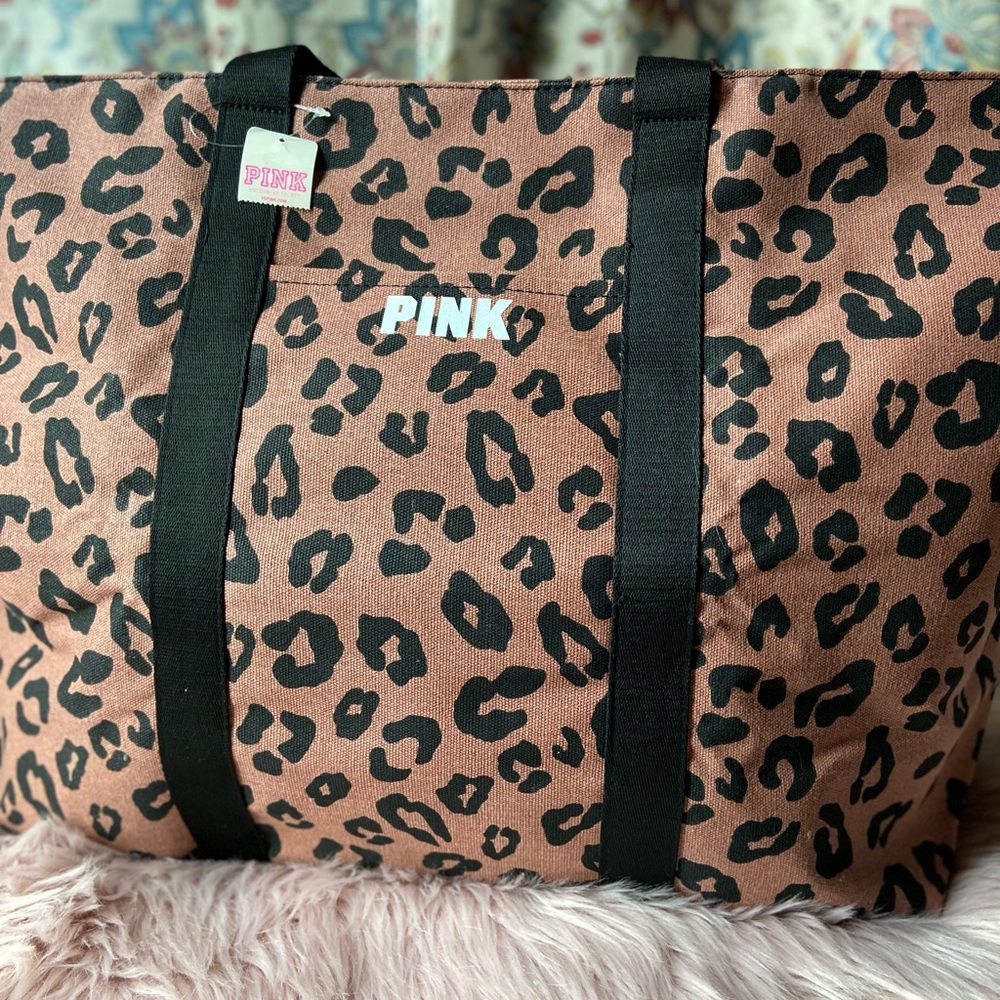 Pink VS weekender canvas tote - Picture 2 of 7